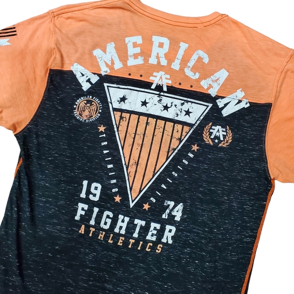 AMERICAN FIGHTER Shirt Training UFC MMA Gym Workout Activewear - Picture 7 of 8